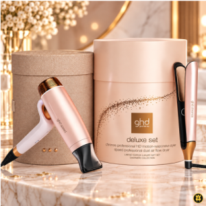 GHD CASHMERE DELUXE HAIR DRYER AND STRAIGHTENER GIFT SET